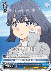 Date Invitation, Shoko Makinohara - Rascal Does Not Dream of a Dreaming Girl - Weiss Schwarz card