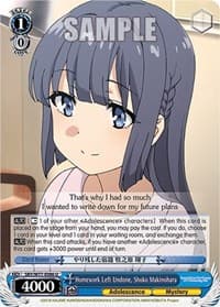 Homework Left Undone, Shoko Makinohara - Rascal Does Not Dream of a Dreaming Girl - Weiss Schwarz card