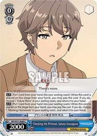 Checking the Printout, Sakuta Azusagawa - Rascal Does Not Dream of a Dreaming Girl - Weiss Schwarz card