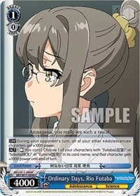 Ordinary Days, Rio Futaba - Rascal Does Not Dream of a Dreaming Girl - Weiss Schwarz card