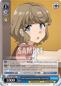 Usual Conversational Exchange, Tomoe Koga - Rascal Does Not Dream of a Dreaming Girl - Weiss Schwarz card