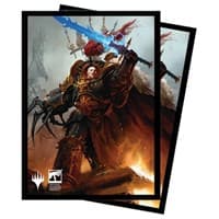 Warhammer 40K Commander Abaddon the Despoiler Standard Deck Protector sleeves for Magic (100-pack) - Ultra Pro Card Sleeves - Card Sleeves card