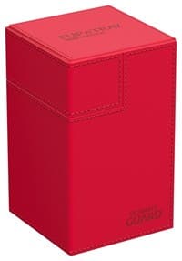 Flip 'n' Tray XenoSkin Monocolor - Red (Holds 100+) - Ultimate Guard Deck Boxes - Deck Boxes card