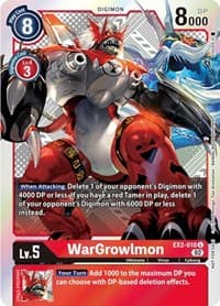 WarGrowlmon (Xros Encounter Pre-Release) - Digital Hazard - Digimon Card Game card