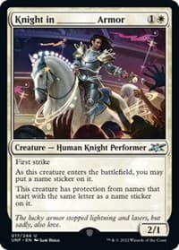 Knight in _______ Armor - Unfinity - Magic: The Gathering card