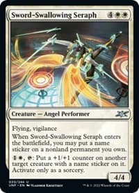 Sword-Swallowing Seraph - Unfinity - Magic: The Gathering card