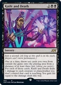 Knife and Death (Galaxy Foil) - Unfinity - Magic: The Gathering card