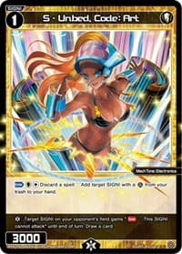 S - Unbed, Code: Art - Curiosity Diva - WIXOSS card