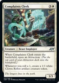 Complaints Clerk - Unfinity - Magic: The Gathering card