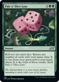 Pair o' Dice Lost (Galaxy Foil) - Unfinity - Magic: The Gathering card
