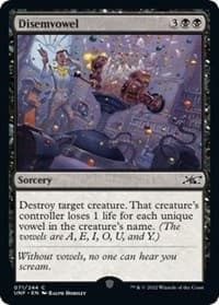 Disemvowel - Unfinity - Magic: The Gathering card