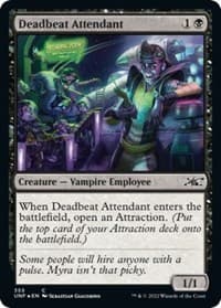 Deadbeat Attendant (Galaxy Foil) - Unfinity - Magic: The Gathering card