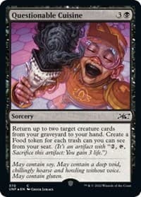 Questionable Cuisine (Galaxy Foil) - Unfinity - Magic: The Gathering card