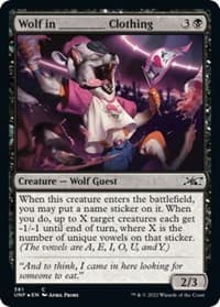 Wolf in _______ Clothing (Galaxy Foil) - Unfinity - Magic: The Gathering card