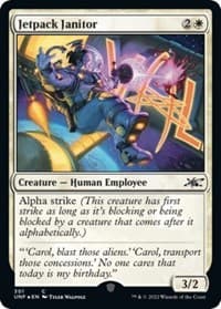Jetpack Janitor (Galaxy Foil) - Unfinity - Magic: The Gathering card