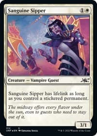 Sanguine Sipper (Galaxy Foil) - Unfinity - Magic: The Gathering card