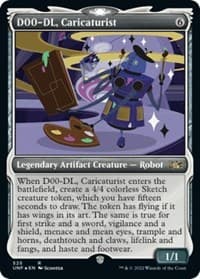 D00-DL, Caricaturist (Showcase) (Galaxy Foil) - Unfinity - Magic: The Gathering card