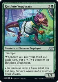 Resolute Veggiesaur - Unfinity - Magic: The Gathering card