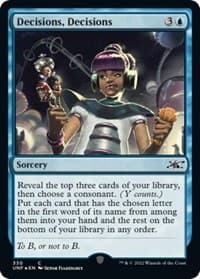 Decisions, Decisions (Galaxy Foil) - Unfinity - Magic: The Gathering card