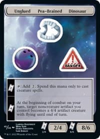 Unglued Pea-Brained Dinosaur - Unfinity - Magic: The Gathering card