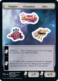 Vampire Champion Fury - Unfinity - Magic: The Gathering card