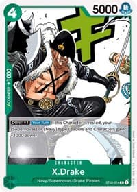 X.Drake - ST-02: Starter Deck 2 Worst Generation - One Piece Card Game card