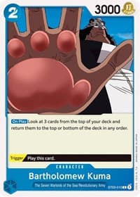 Bartholomew Kuma - ST-03: Starter Deck 3 The Seven Warlords of The Sea - One Piece Card Game card