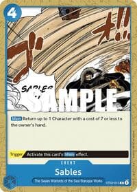 Sables - ST-03: Starter Deck 3 The Seven Warlords of The Sea - One Piece Card Game card