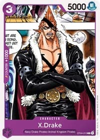 X.Drake - ST-04: Starter Deck 4 Animal Kingdom Pirates - One Piece Card Game card