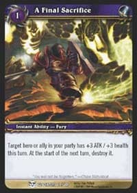 A Final Sacrifice - Blood of Gladiators - WoW card