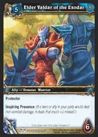 Elder Valdar of the Exodar - Blood of Gladiators - WoW card