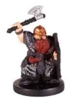 Dwarf Axefighter - Harbinger - D & D Miniatures card