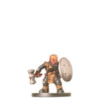 Gold Dwarf Soldier - Underdark - D & D Miniatures card