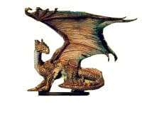 Large Bronze Dragon - War Drums - D & D Miniatures card