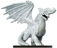 Large White Dragon - Night Below - D & D Miniatures card