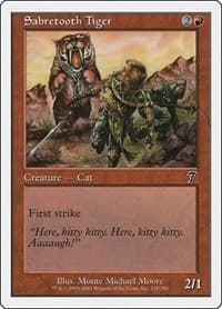 Sabretooth Tiger - 7th Edition - Magic: The Gathering card