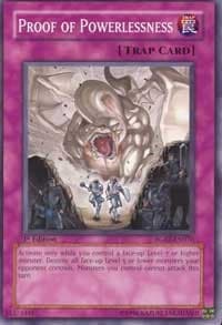 Proof of Powerlessness - Raging Battle - YuGiOh card