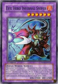Evil Hero Infernal Sniper - Duelist Pack 6: Jaden Yuki 3 - YuGiOh card