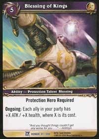 Blessing of Kings - Fields of Honor - WoW card