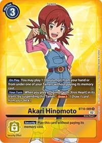 Akari Hinomoto (Box Topper) - Xros Encounter - Digimon Card Game card