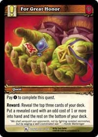 For Great Honor - Fields of Honor - WoW card