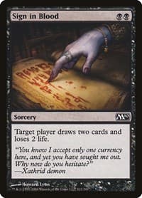 Sign in Blood - Magic 2010 (M10) - Magic: The Gathering card