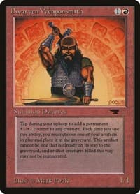 Dwarven Weaponsmith - Antiquities - Magic: The Gathering card