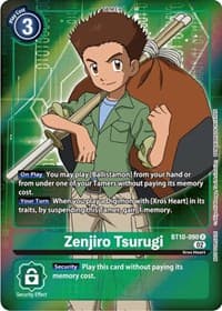 Zenjiro Tsurugi (Box Topper) - Xros Encounter - Digimon Card Game card