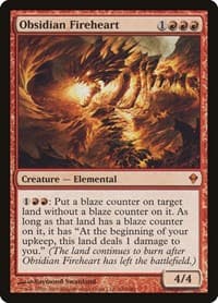 Obsidian Fireheart - Zendikar - Magic: The Gathering card