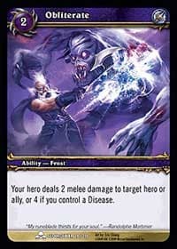 Obliterate - Scourgewar - WoW card