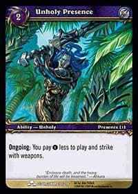 Unholy Presence - Scourgewar - WoW card