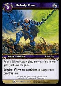 Unholy Rune - Scourgewar - WoW card