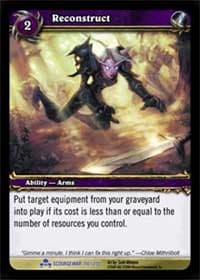 Reconstruct - Scourgewar - WoW card