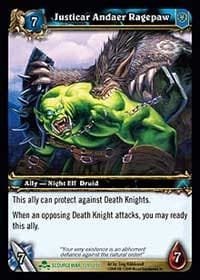 Justicar Andaer Ragepaw - Scourgewar - WoW card